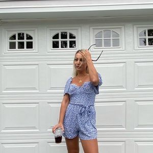 Lulus floral romper size Small